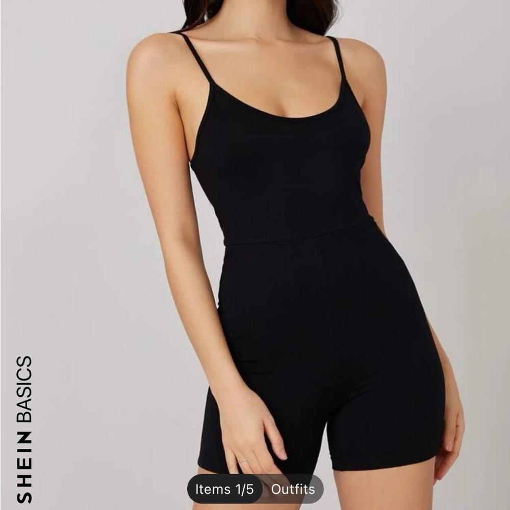 Tight Black Romper Unitard